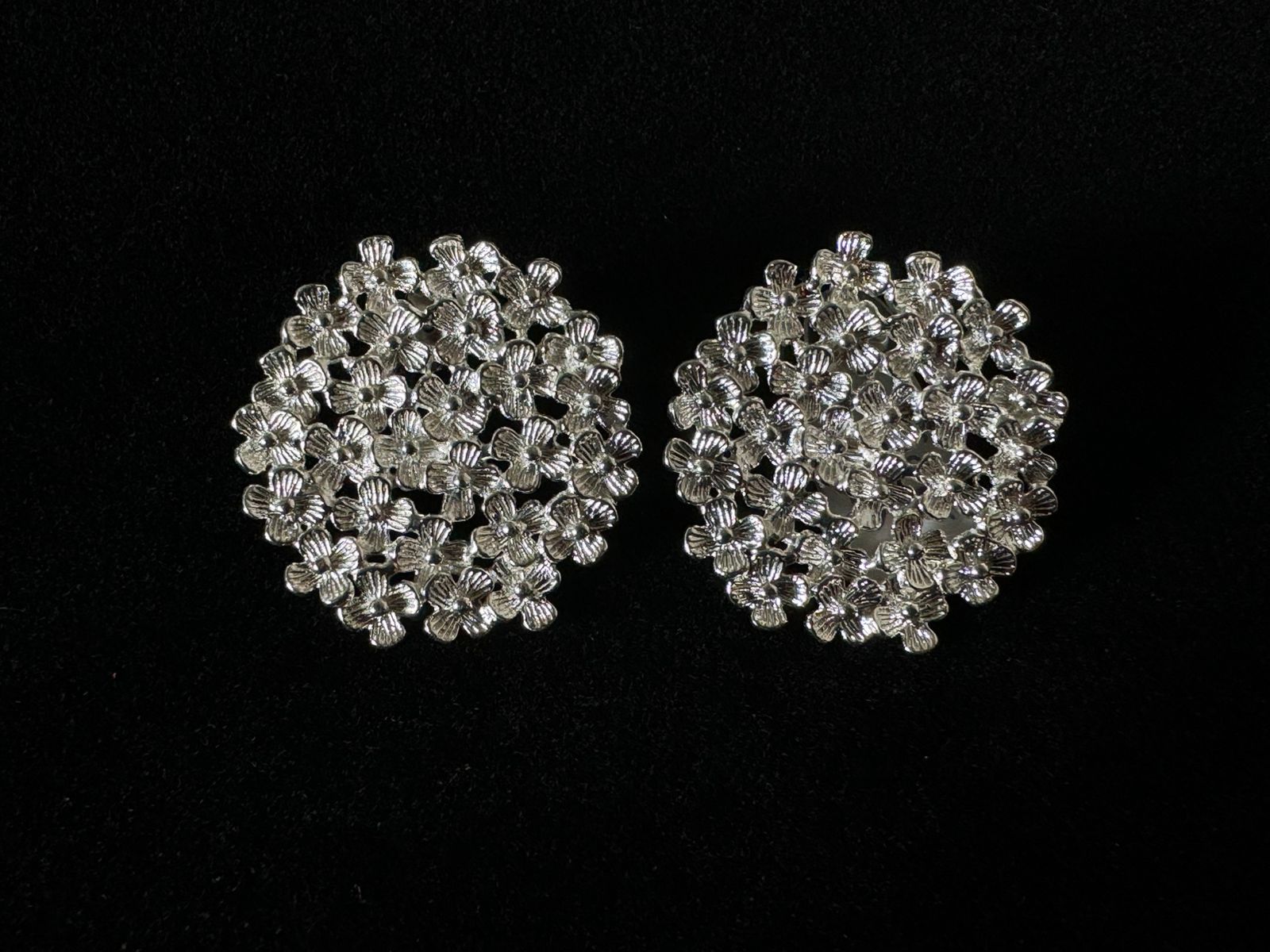 Intricate Round Silver Earrings